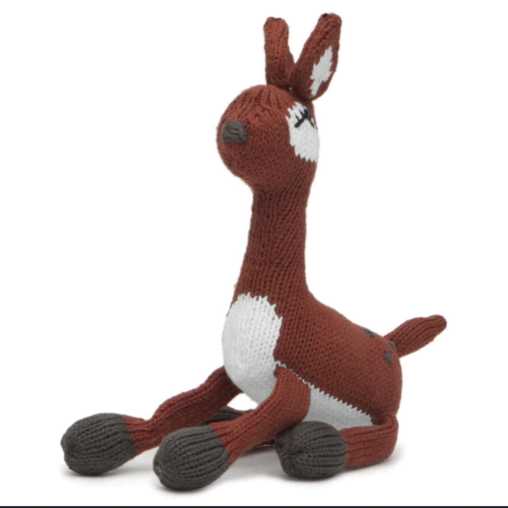 Finn+ Emma Sienna the Fawn Deer organic baby rattle